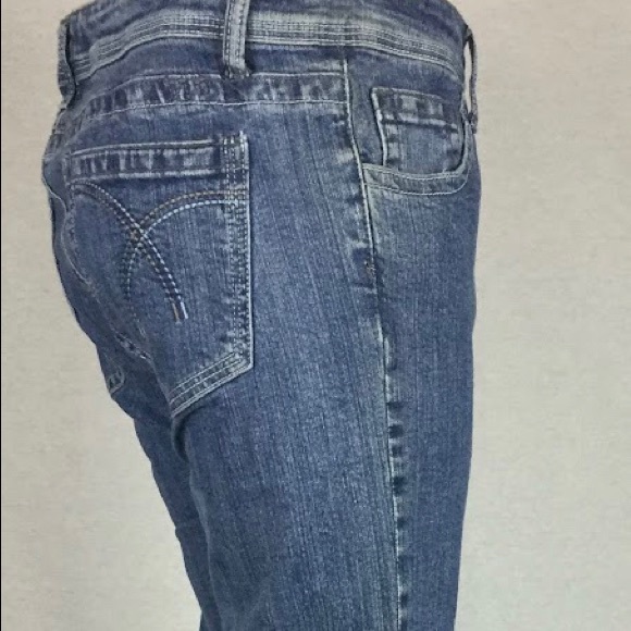 Denim Blue Women’s Jeans Buffalo Shop Stretch Stone wash low cut boot cut flare - Picture 2 of 12